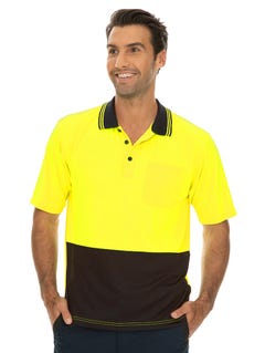 Traders Yellow & Navy Cool Dry Hi-Vis Polo