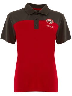 NEW - Snr polo Red/Grey With Embroidery