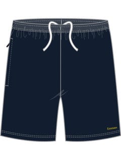 Navy Sports Shorts With Emb