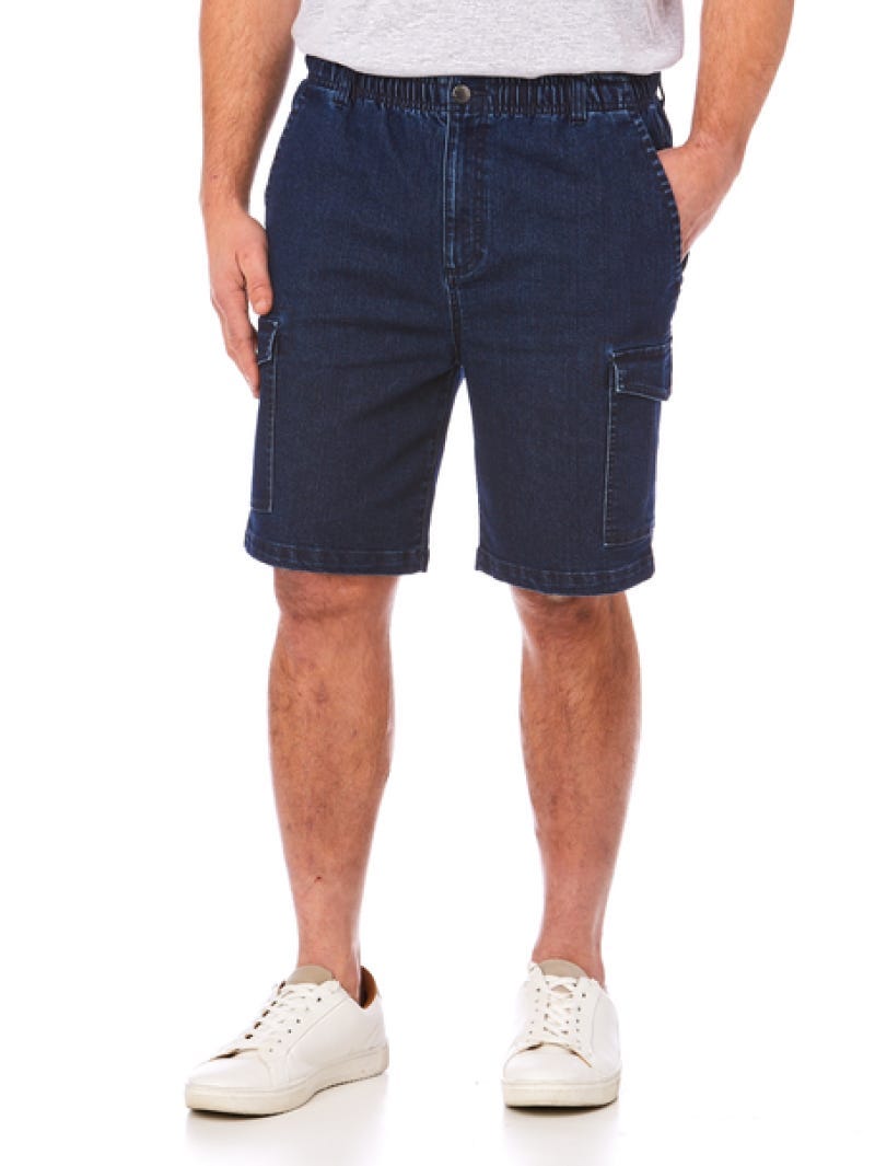 Elliotts Cargo Denim Elastic Waist Shorts Australia Lowes