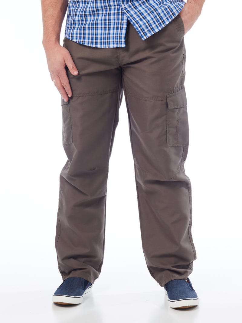 Traders Regular Fit Microfibre Cargo Khaki Lowes Menswear