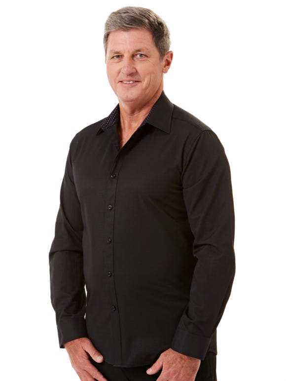 Lowes Premium Black Dobby Shirt Lowes Menswear