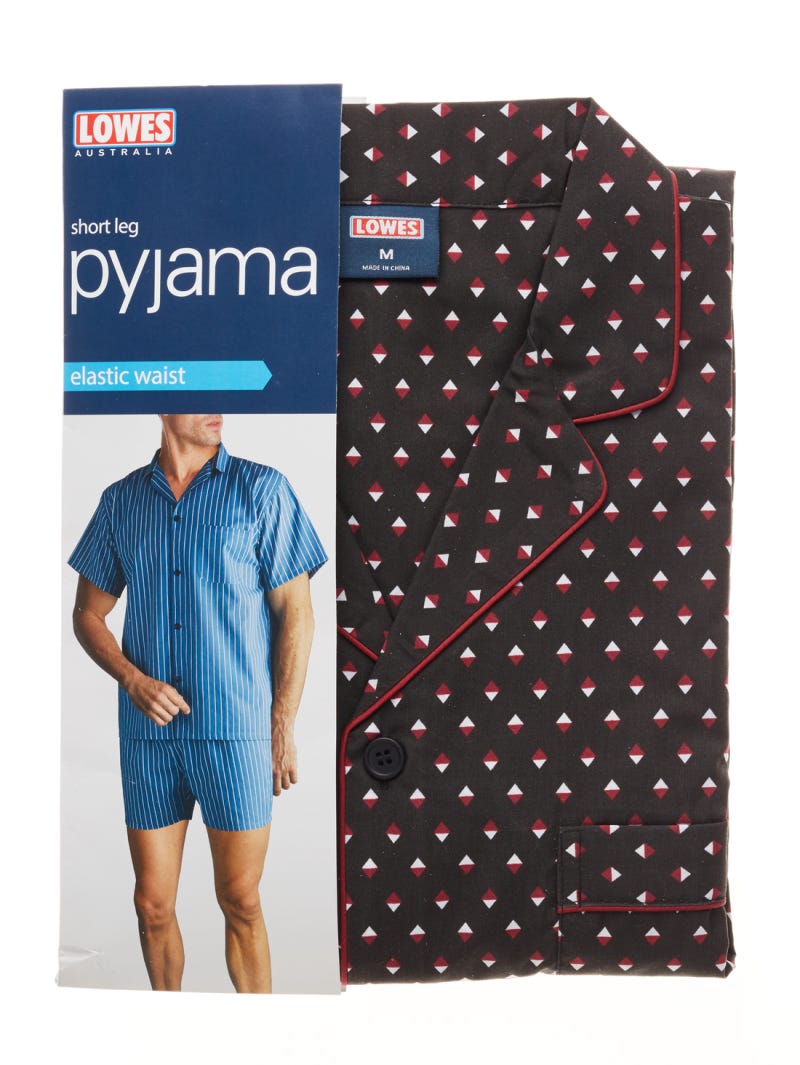 Lowes Foulard Print Short Leg Pyjamas Lowes Menswear