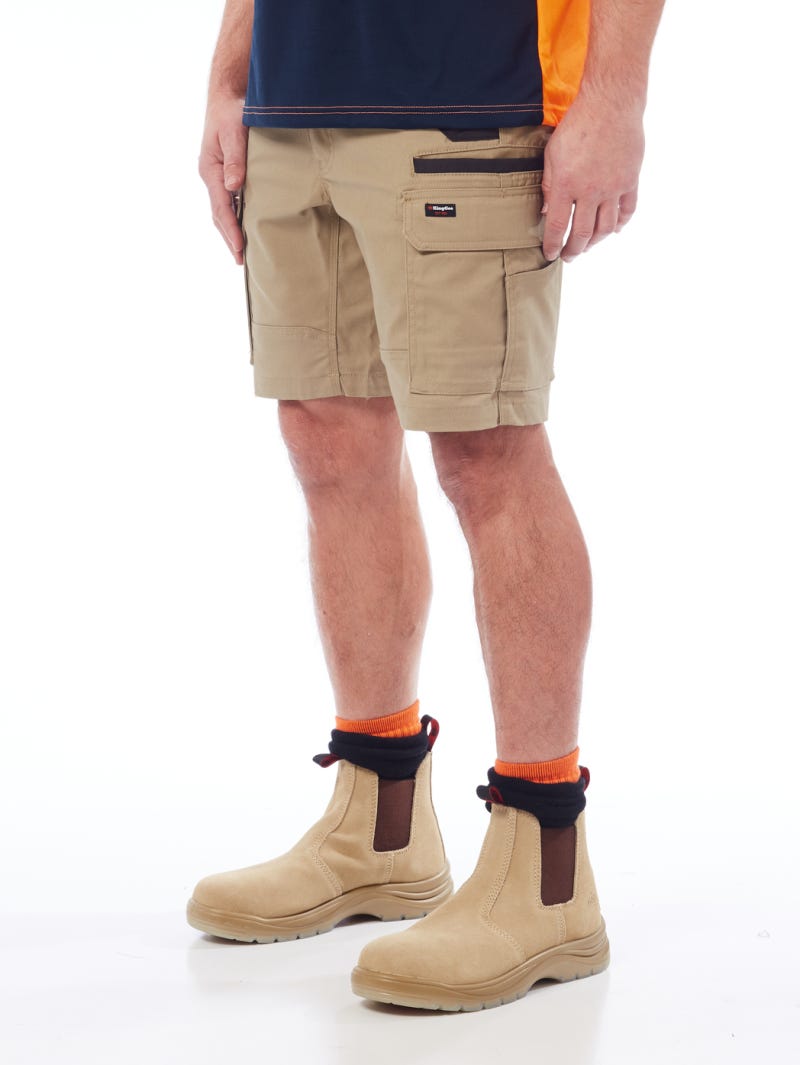King Gee Utility Cargo Short Khaki Lowes Menswear
