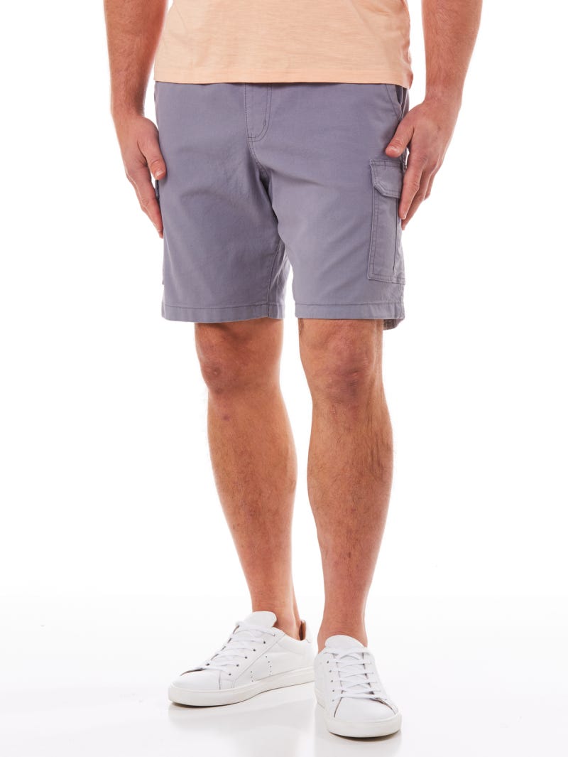 Lowes Silver Stretch Cargo Shorts Lowes Menswear
