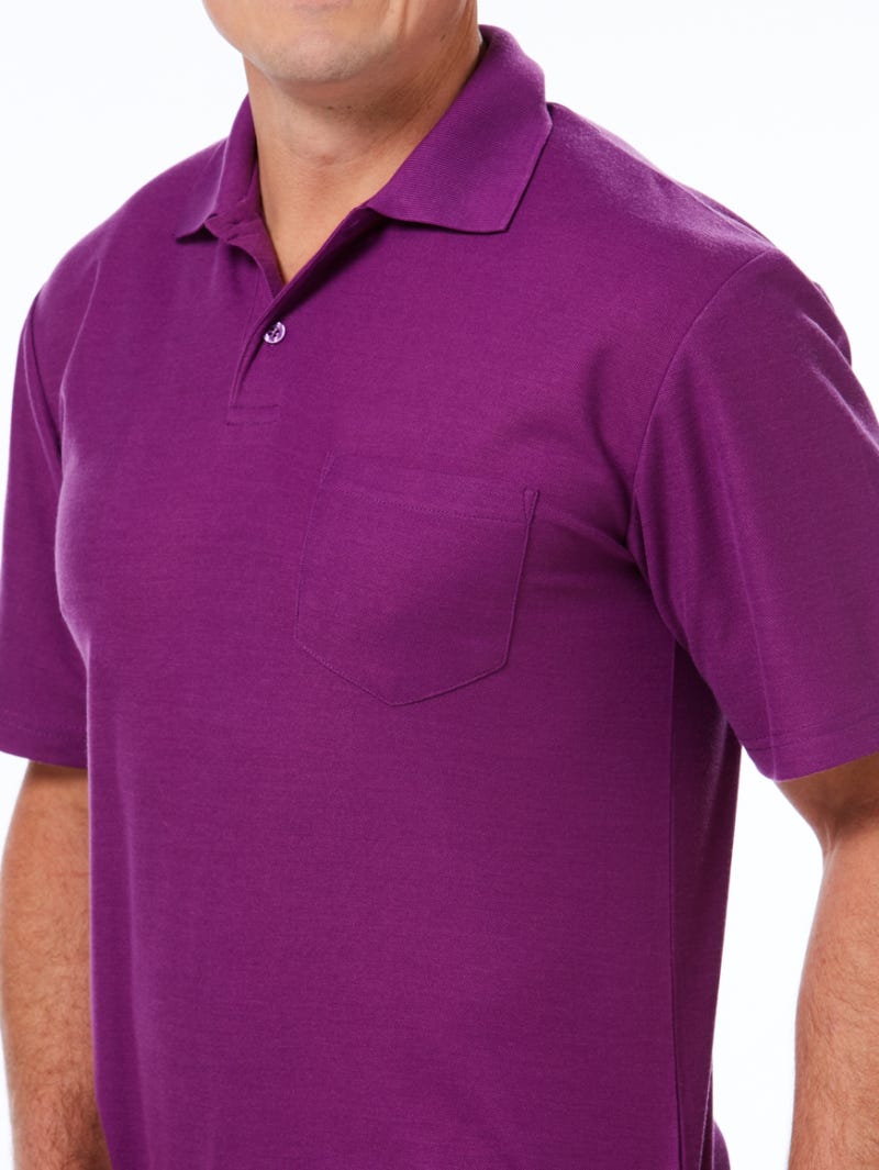 Lowes Basic Plain Fuschia Polo Top With Pocket Australia Lowes