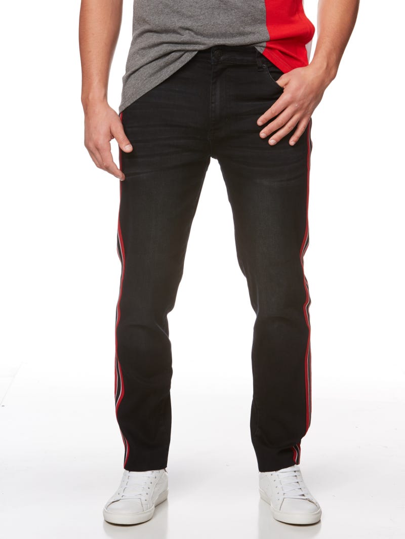 Mens jeans hotsell with stripe
