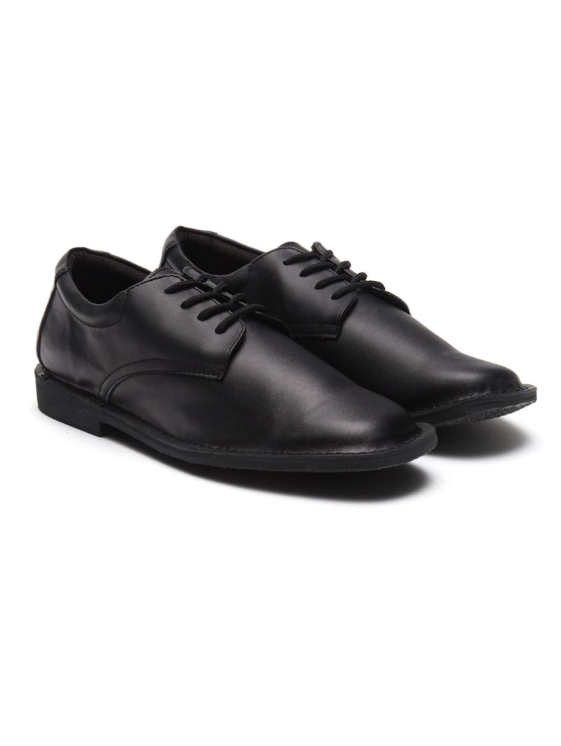 Human Study Senior Girls Black Leather School Shoe Lowes Menswear