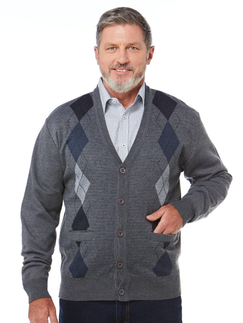 Grey button sweater hot sale