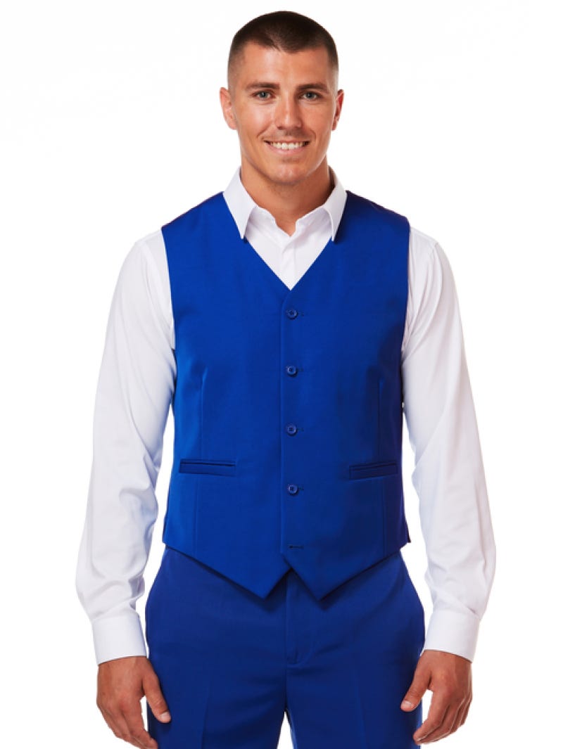 Royal blue mens vest store