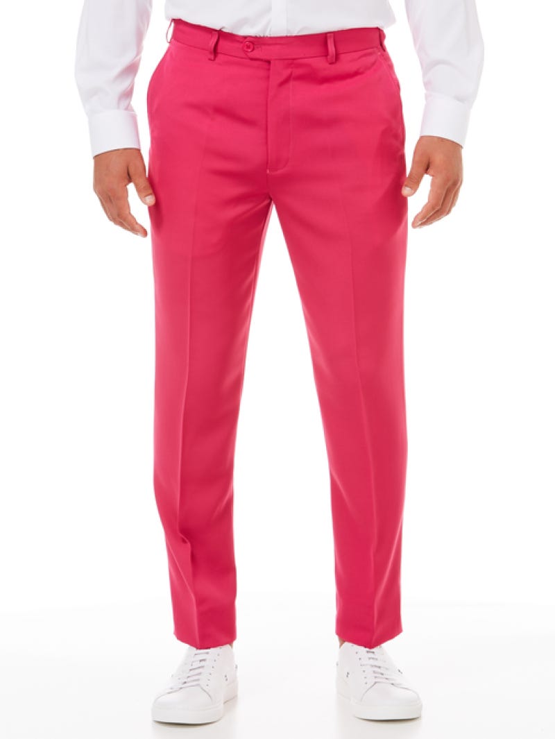Ambassador Hot Pink Flat Front Trousers Lowes Menswear
