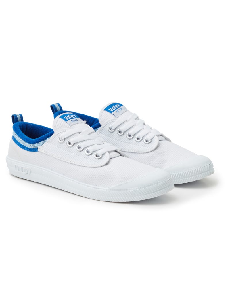 Volley International White Blue Canvas Shoes Lowes Menswear