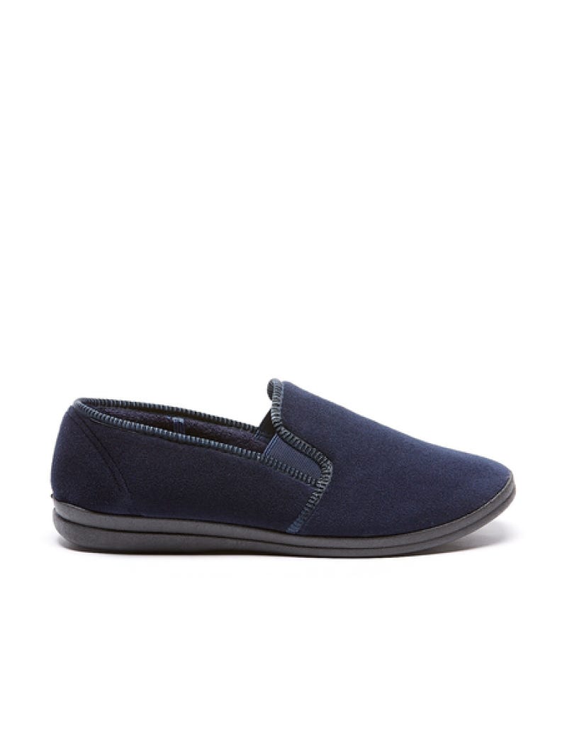 Grosby Percy Navy Slippers Lowes Menswear
