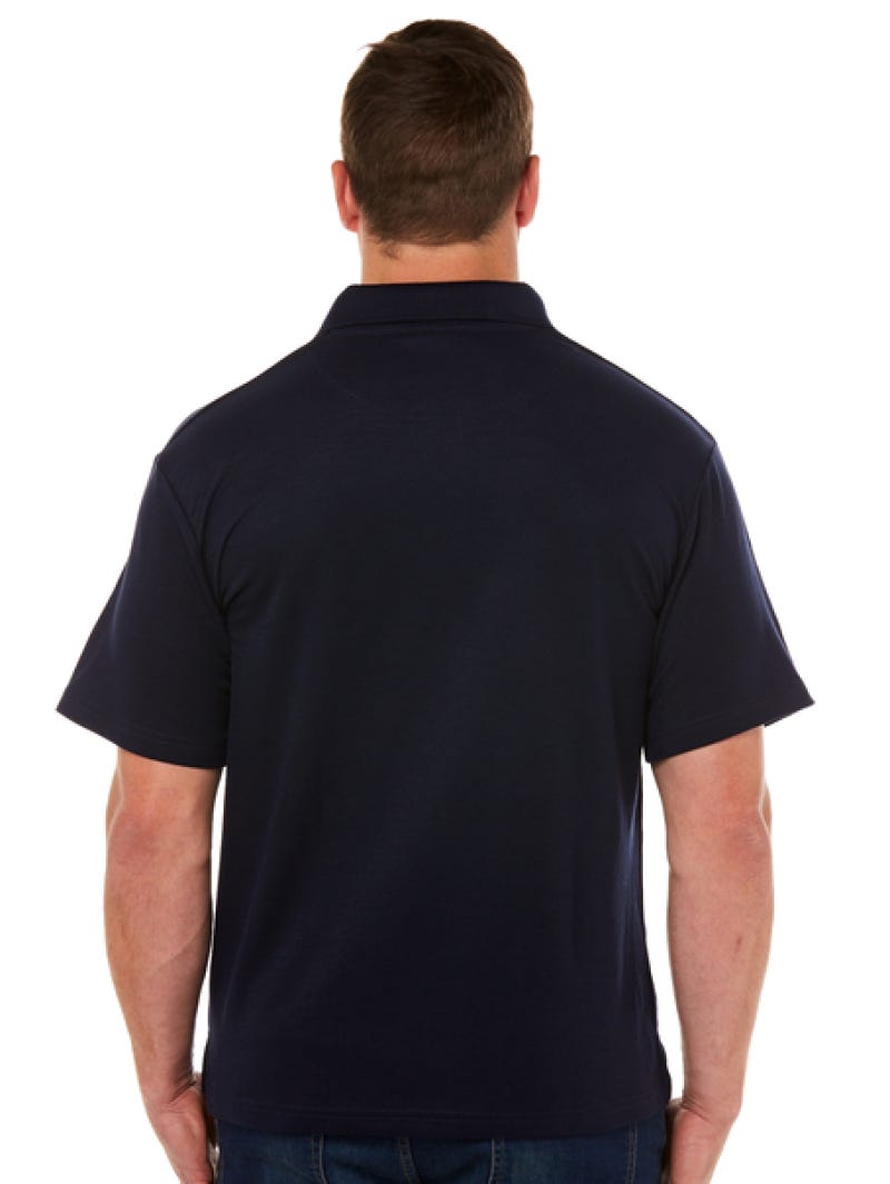 Lowes Plain Polo Top With Pocket Navy