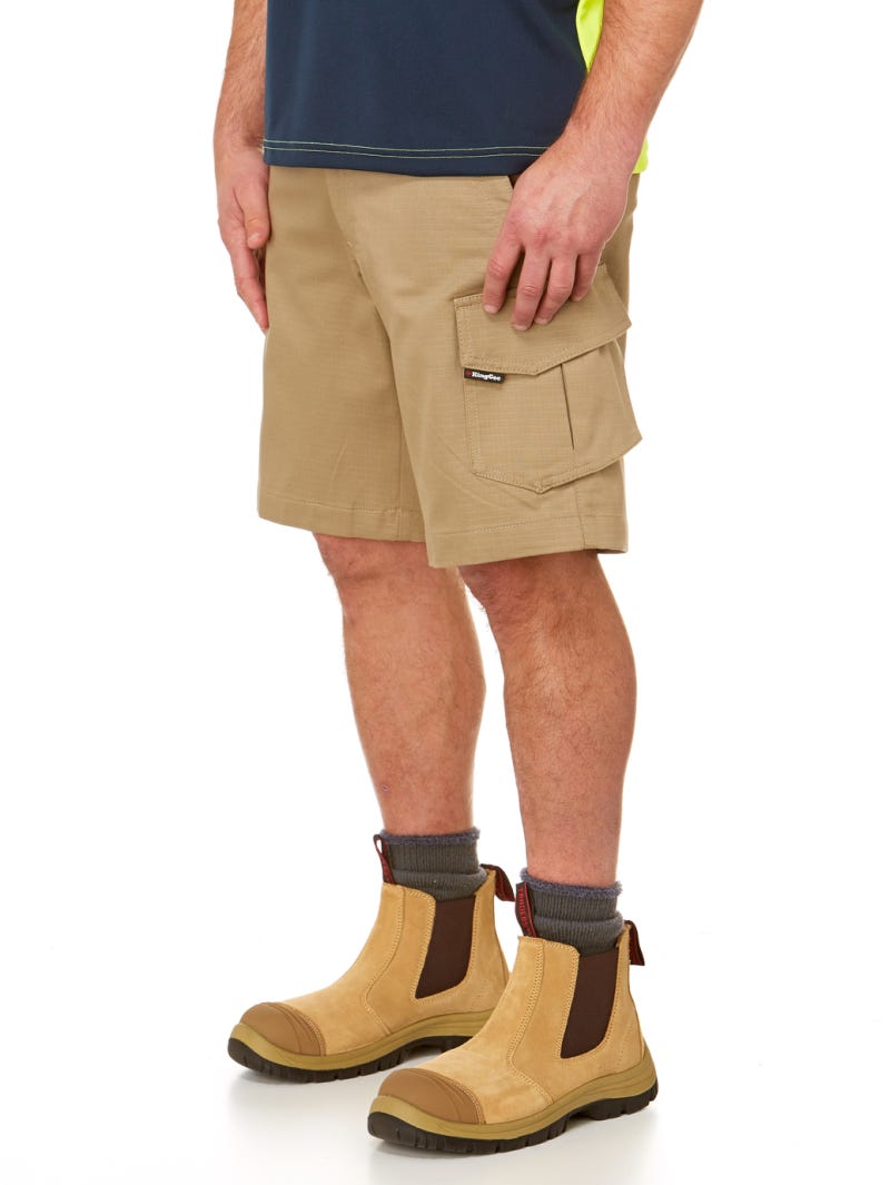 King Gee Work Cool 2 Rip Stop Shorts Khaki