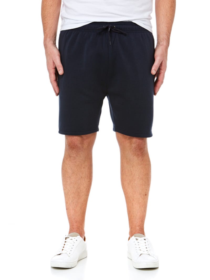 Navy fleece shorts new arrivals