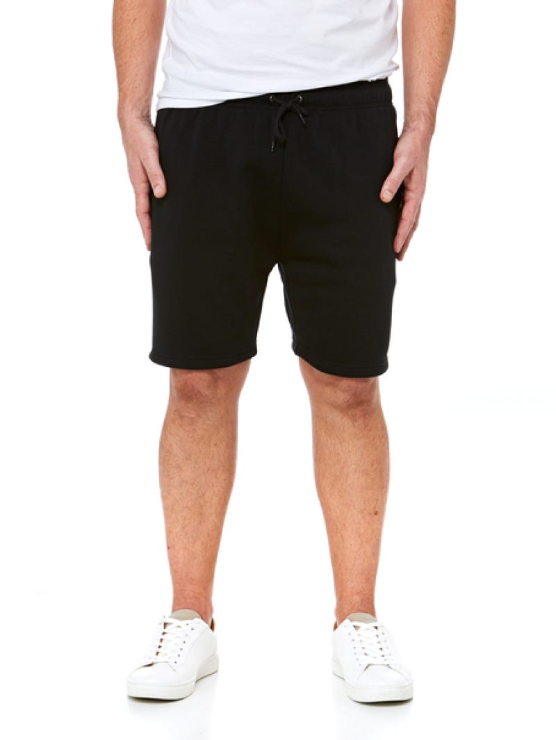 Lowes Essentials Knitted Fleece Shorts Black Lowes Menswear