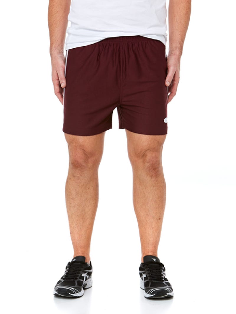 Lowes Maroon White Rugby Shorts Lowes Menswear