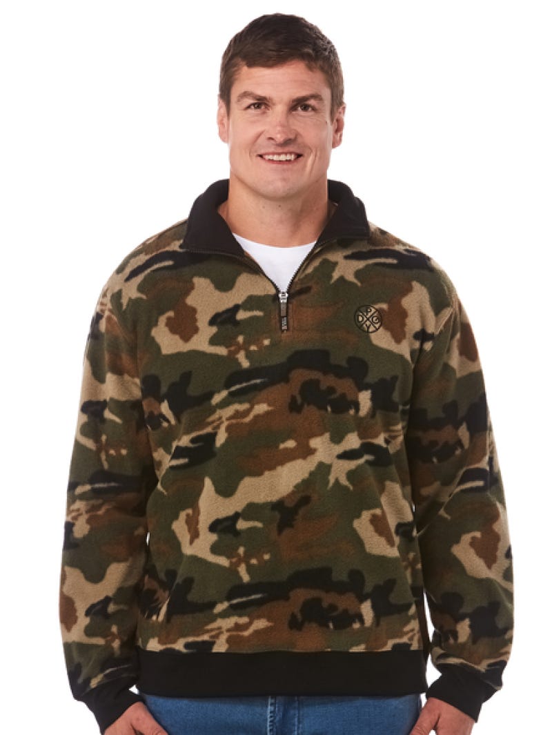 Prodigy Camouflage Polar Fleece Quarter Zip Top Lowes Menswear