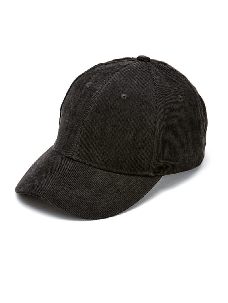 Black corduroy baseball cap sale