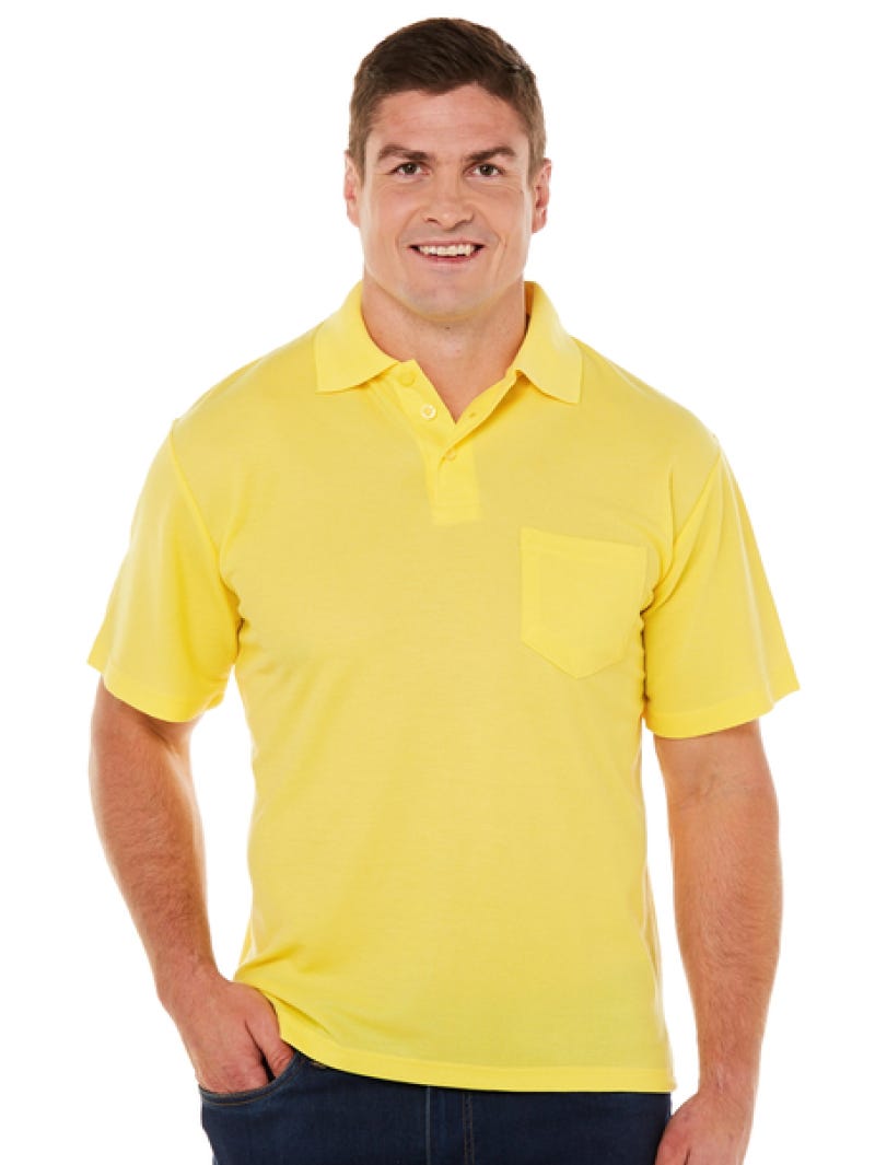 Lowes Plain Yellow Polo Top With Pocket Australia Lowes