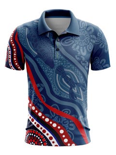 Navy Sublimated Polo Indigenous Polo Year 7-8